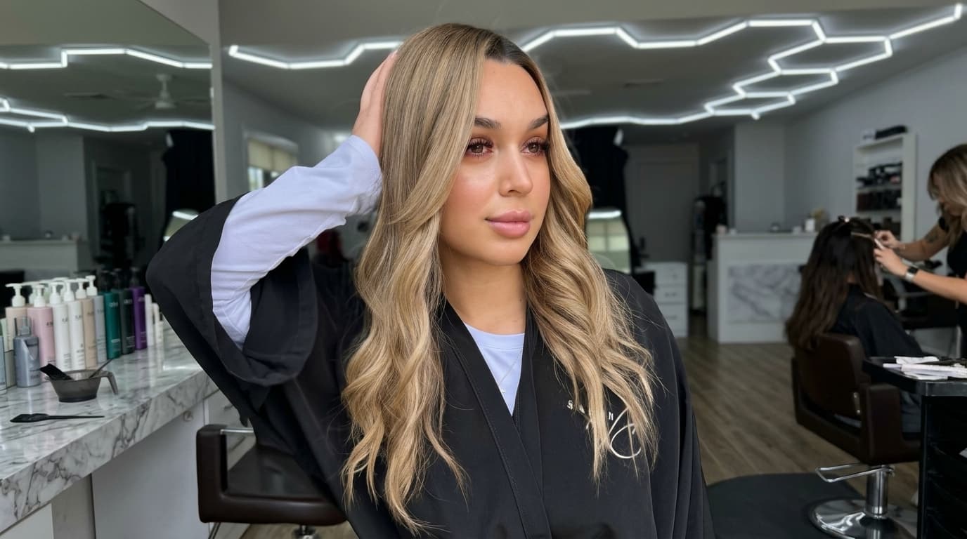 Luxury hair transformation, editorial portrait