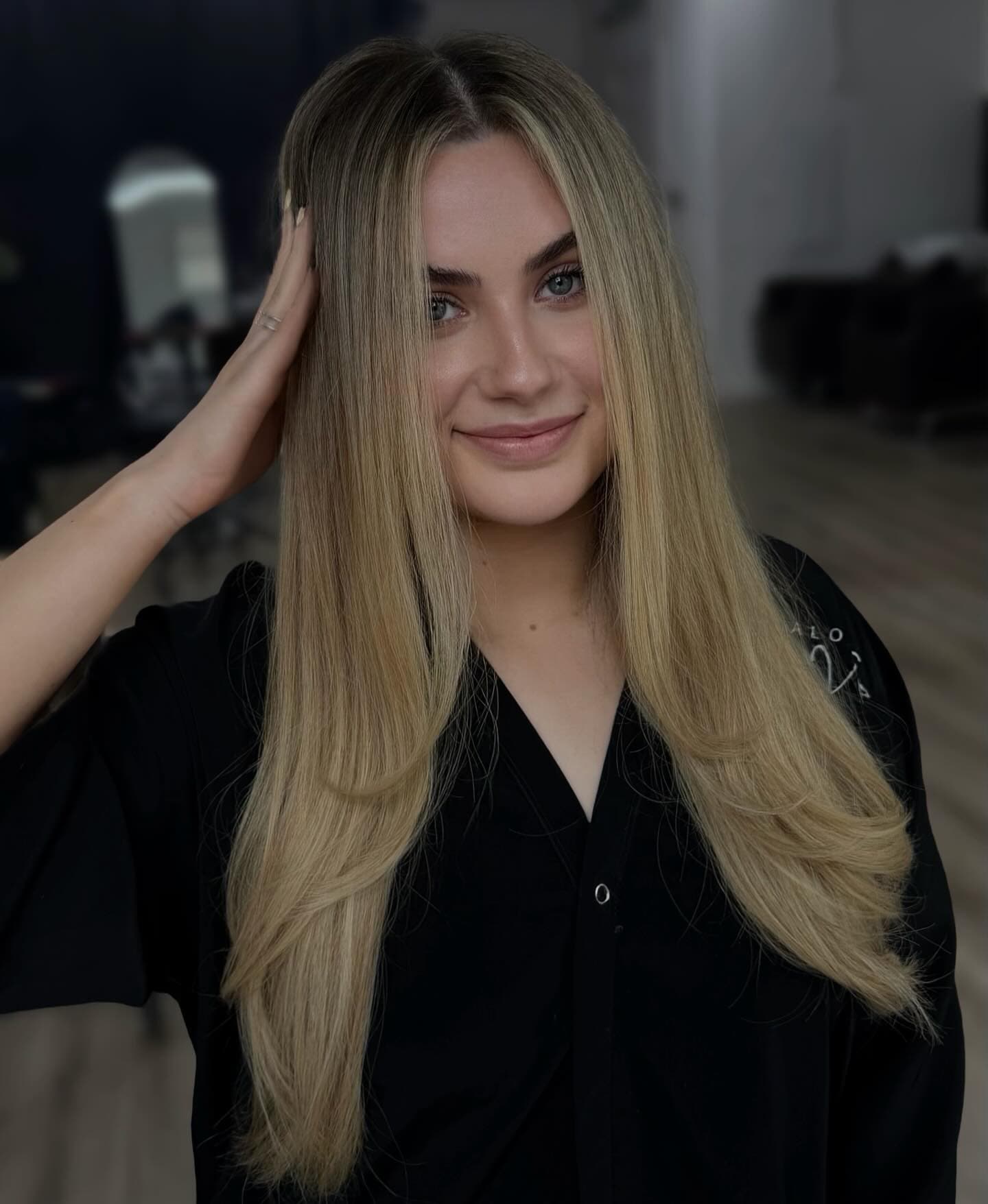 Close detail of healthy hair texture
